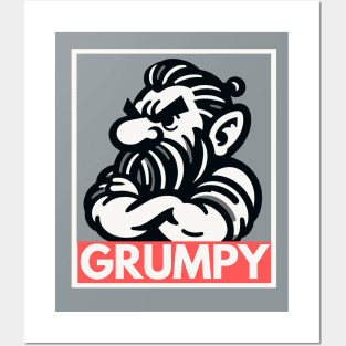 Grumpy Dwarf Silhouette Posters and Art